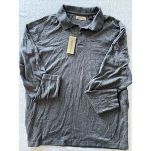 Axist Granite Ribbed Long Sleeve Polo Sweater Shirt. Men's‎ - Size XL